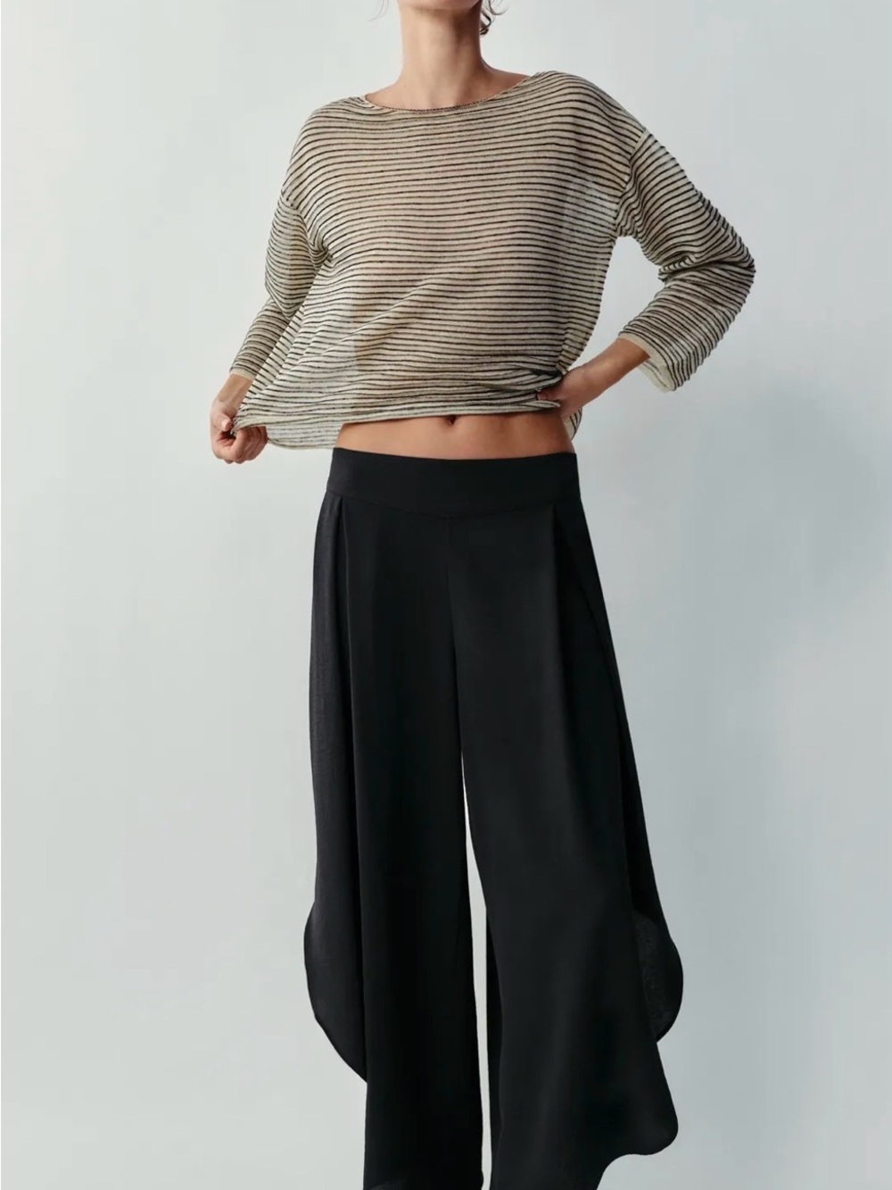 Zara Fine Knit Striped Sweater
